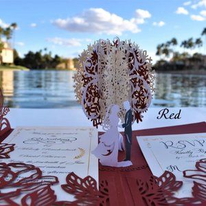 Pop-up wedding invitations